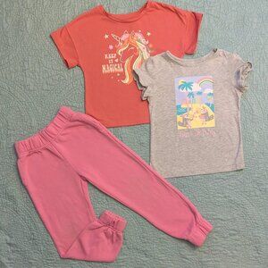 365Kids 2 Tops & Pair of Joggers Girl Size 6